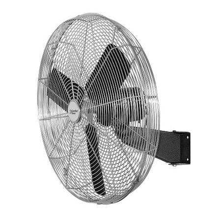 Comfort Zone High Velocity Industrial Oscillating Wall Fan, 2 Speed, Adj Tilt, Blk CZHVW30EX
